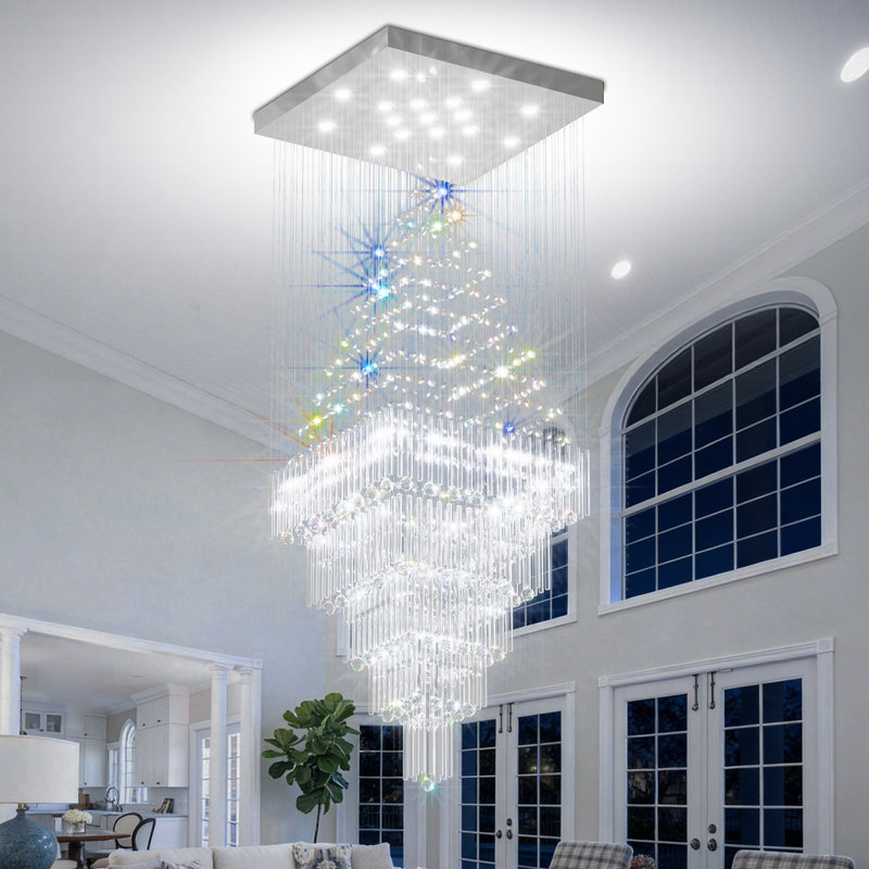 Grand lustre carré en cristal Kaillan