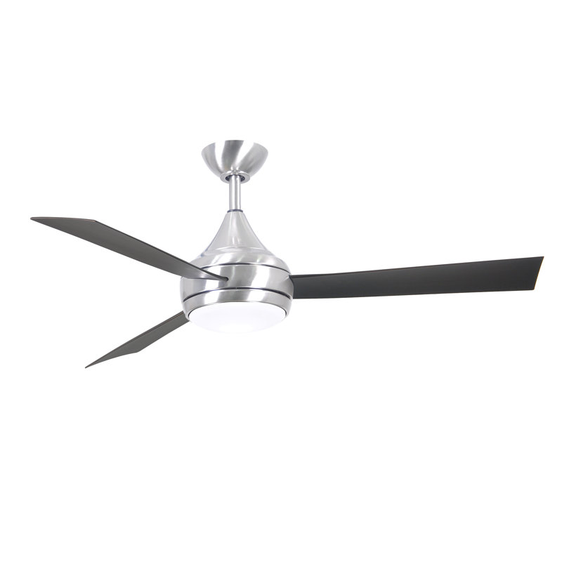 Donaire 52'' Ceiling Fan with LED Lights, Brushed Stainless, Brushed Bronze