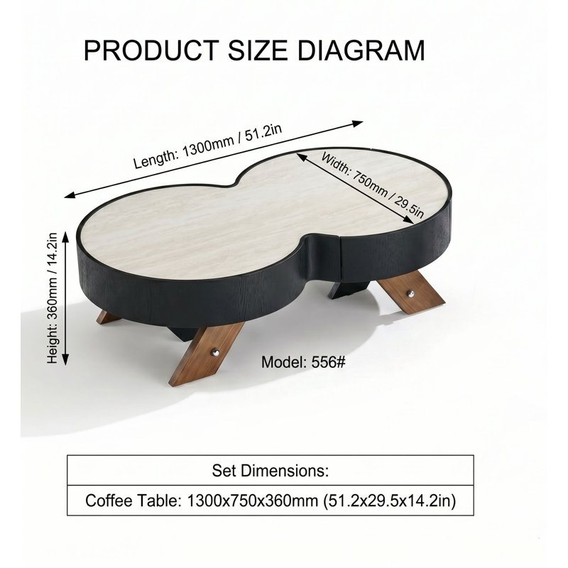 Table basse 51,2 po Modern