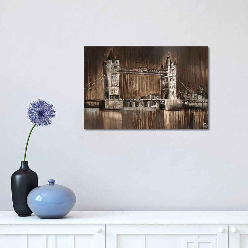 London Tower Bridge by Yuliya Volynets - Wrapped Canvas Painting, 30.48 cm H x 45.72 cm W