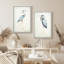 «Blue Heron Bird Portrait Coastal Beach Decor», ensemble de 2 reproductions d'art encadrées sur toile-1615086390-1615086391