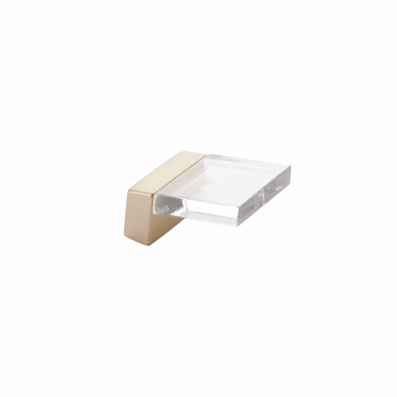 Positano Finger Pull, Signature Satin Brass/Clear