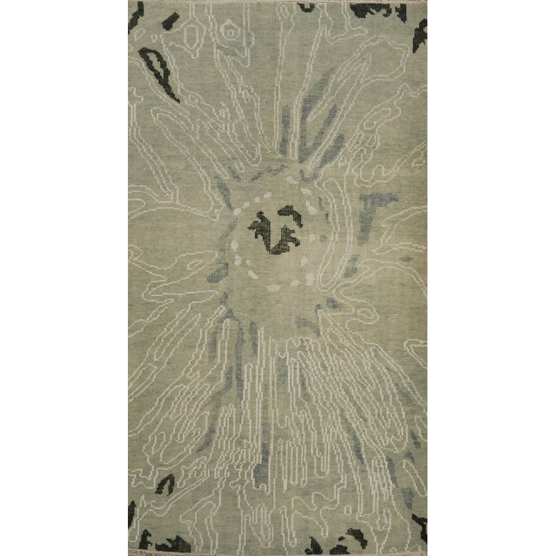 Tapis moderne en laine de style Gabbeh 5 x 8