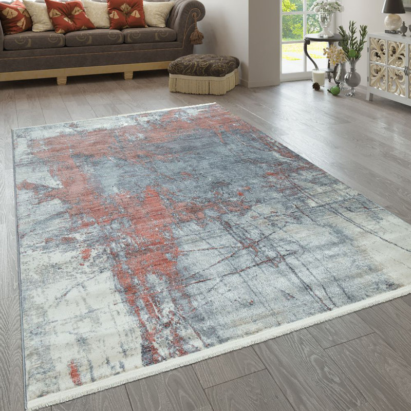 Stoddard Abstract Shag Area Rug, Rectangle 160 x 230cm