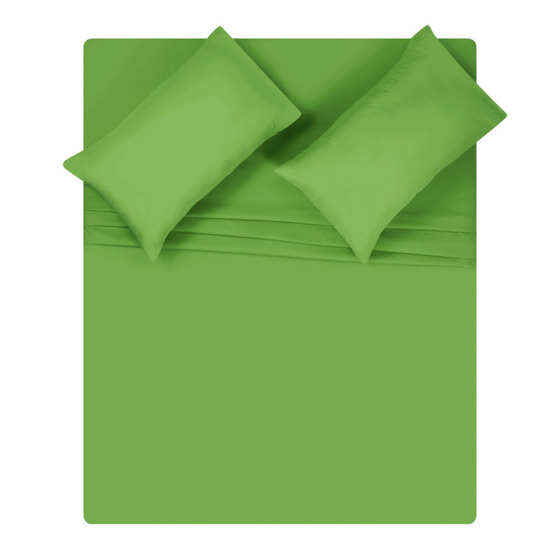 Ensemble de literie pour grand lit double en microfibre brossée, drap pour grand lit 4 pièces - ultra doux, facile à installer, infroissable, à séchage rapide et facile d'entretien