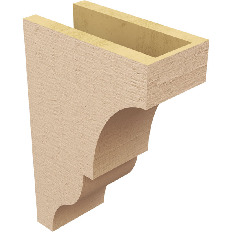 Bois de cèdre brut Asheboro, grain de bois TimberThane Corbel, apprêté brun clair, H 15 po x l 5 po x P 10 po