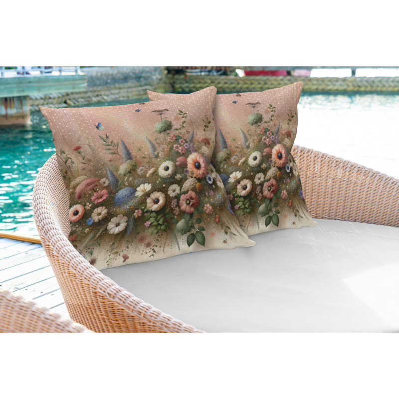 Coussin décoratif réversible en tissu, H 16 po x l 36 po, Rectangle