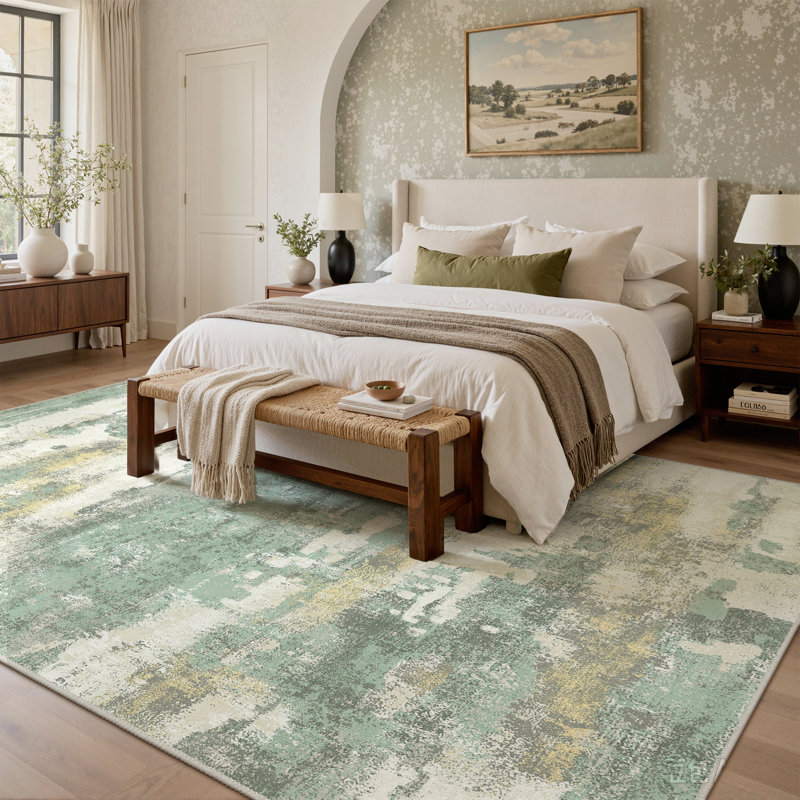 Tapis Pavelina, Green, Rectangle 6 pi x 9 pi