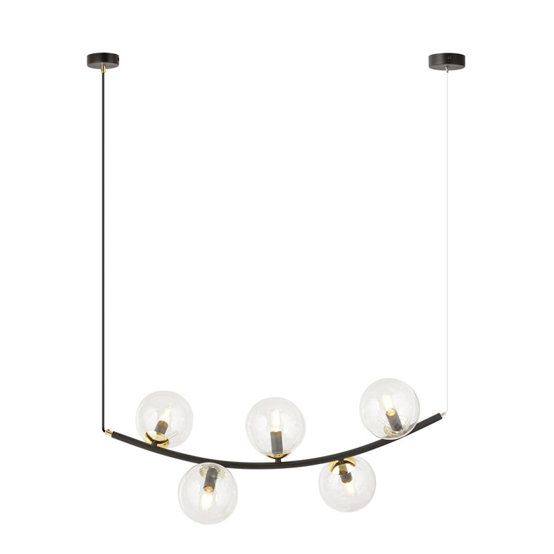 Alula 5 - Light Chandelier, Transparent