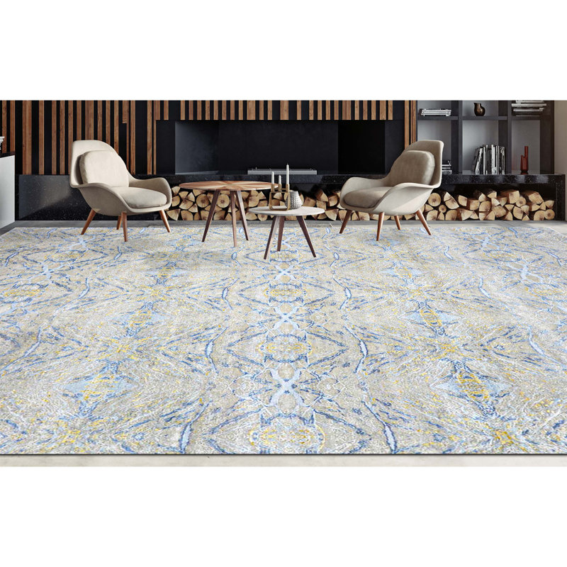 Ikat Area Rug, Rectangle 9' x 12'