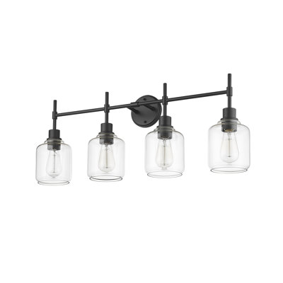 Asheville 4 - Light Dimmable Matte Black Vanity Light