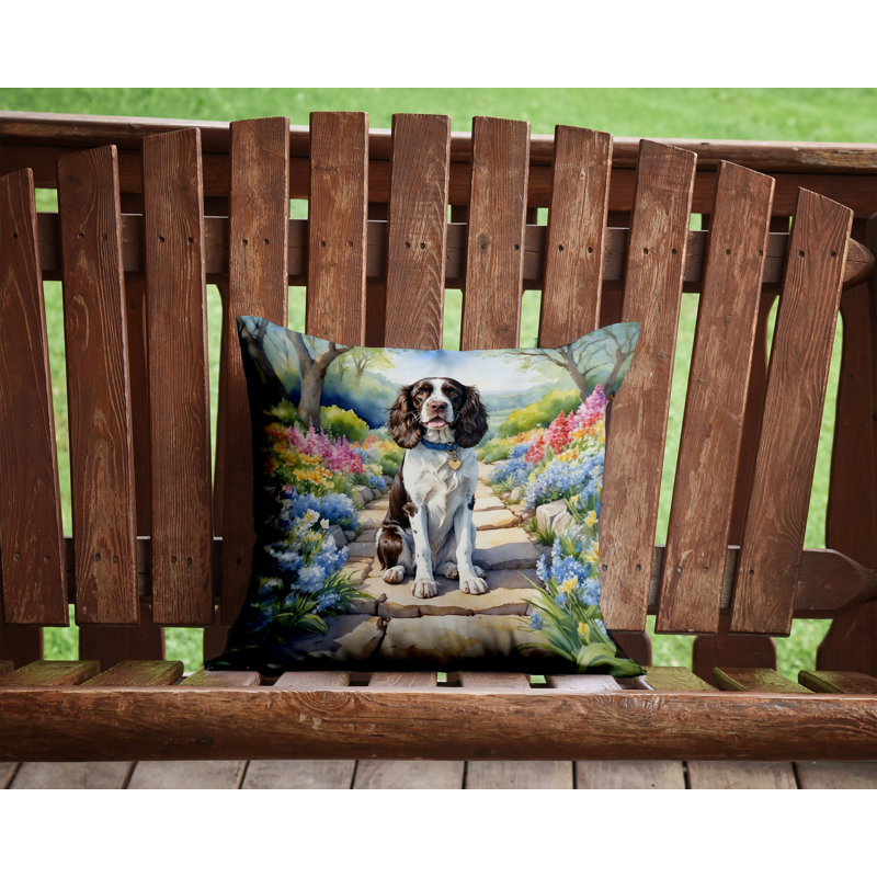 Coussin décoratif intérieur / extérieur Spring Path, H 14 po x l 14 po