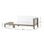 Banc d'angle en X avec table basse