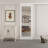 80" Hidden Style Track White Primed 1-Lite Glass Mirrored Sliding Barn Door With Hardware Kit(No Assembly Required)-101230592