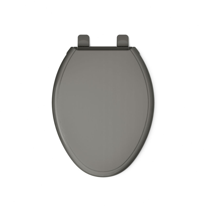 Glenbury Elongated Toilet Seat, Ready Latch, Thunder Gray