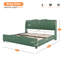 Lit en cuir PU Zavier avec structure en bois massif et métal-2131743780-2132673692