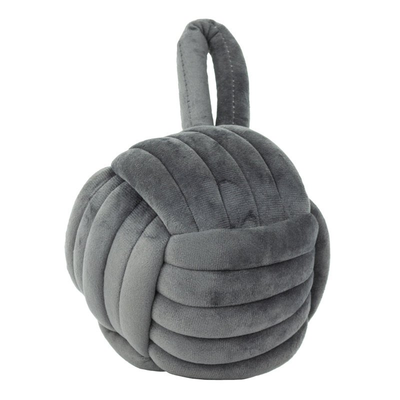 Fabric Floor Door Stop, Charcoal