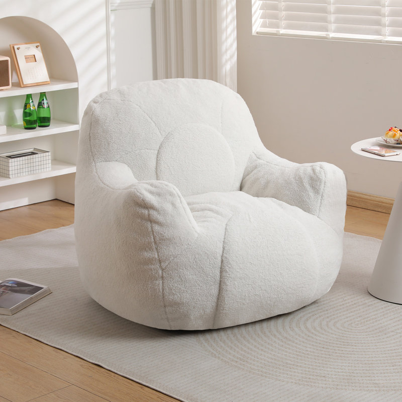 Fauteuil à billes Compression, Ourson blanc
