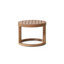  Table d'appoint d'extérieur en bois d'acacia, table de patio en bois massif pour piscine, porche ou jardin, conception résistante aux intempéries et durable, finition délavée brune