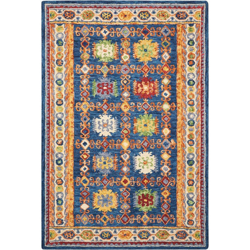Beahm Oriental Wool Hand Woven Area Rug, Rectangle 244 x 320cm