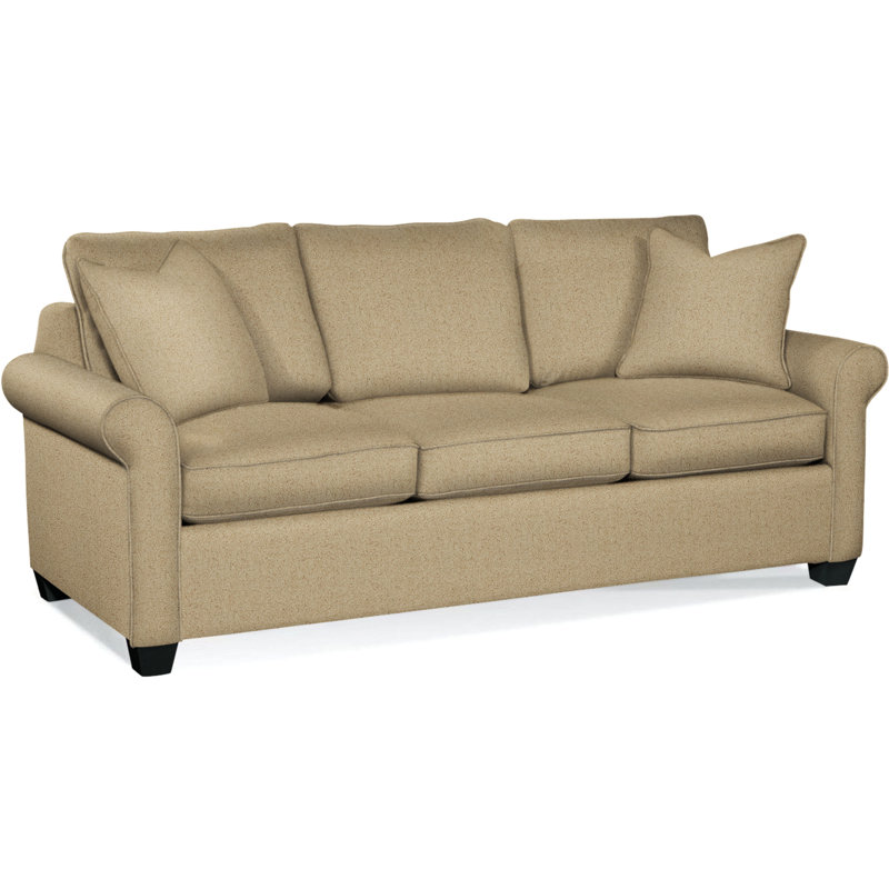 Park Lane Upholstered 81'' Sofa, Black Finish, Elite Sand; 0321-74