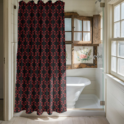 Black Dots - Rideau de douche Premium
