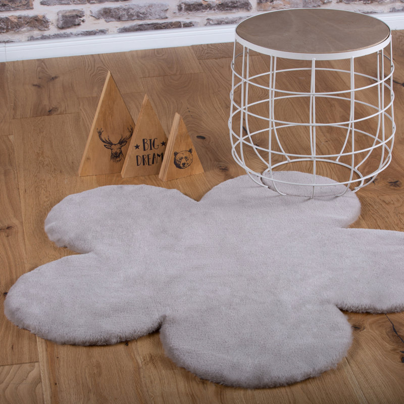 Luna Solid Colour Hand Tufted Area Rug, Taupe, Novelty  86 x 86cm