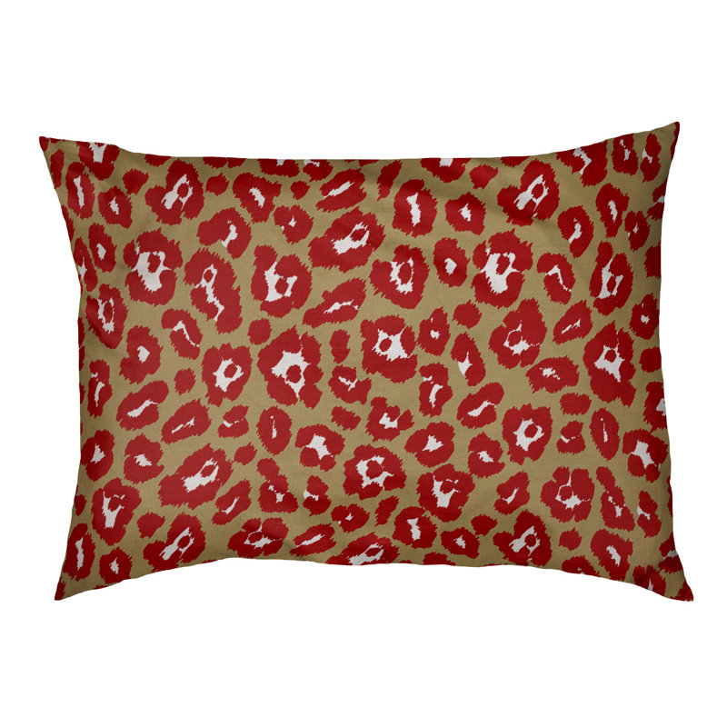 Coussin d'extérieur Seattle, Petit (l 18 po x P 28 po x H 4 po), Or / blanc / rouge