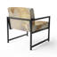 Chaise d'appoint rembourrée de formes géométriques Beige et or Marble Lightning III-1384464149