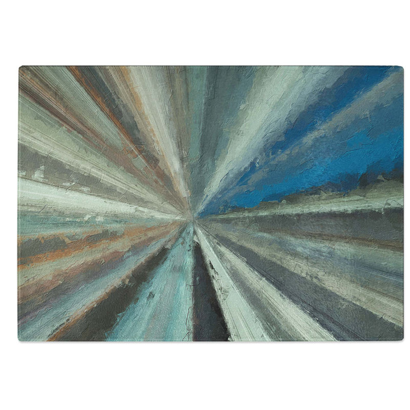 Glass Follow Your Heart in Abstract Chopping Board, 39 cm W x 28.5 cm L
