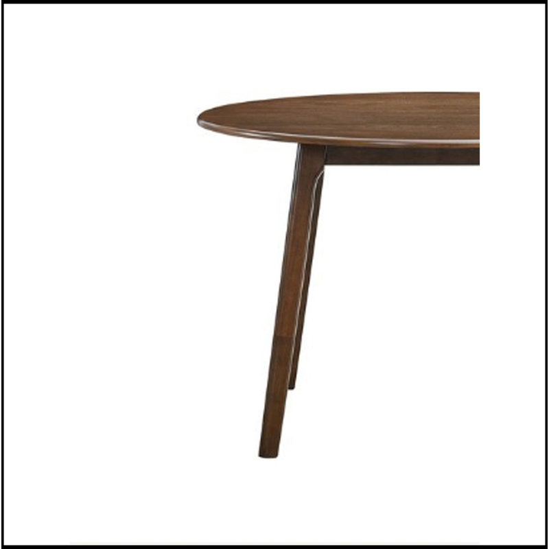 Walnut Finish Round Dining Table