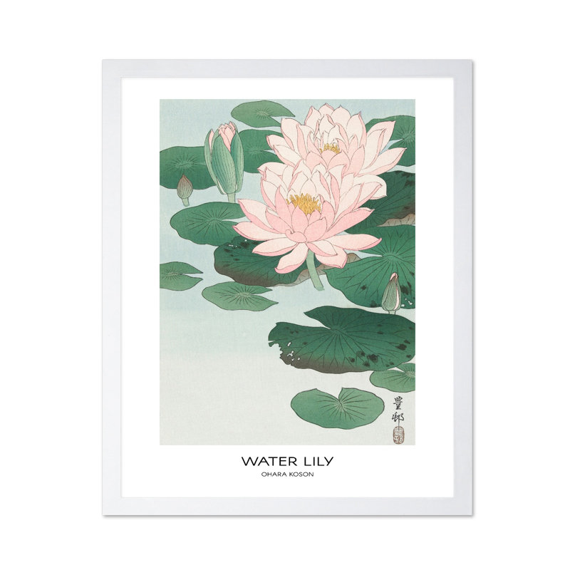 Ohara Koson - Nénuphar n ° 1, Poster, White Framed, 08"H x 10"W