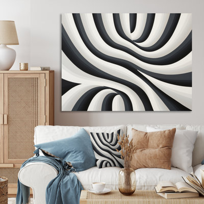 Rêve optique noir et blanc sur toile