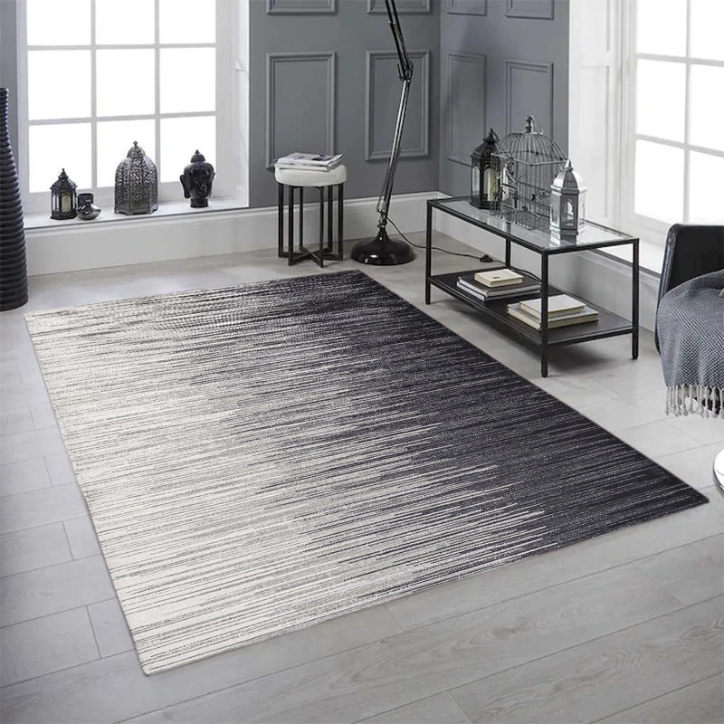 Striped Indoor Rug, Rectangle 4' x 6'