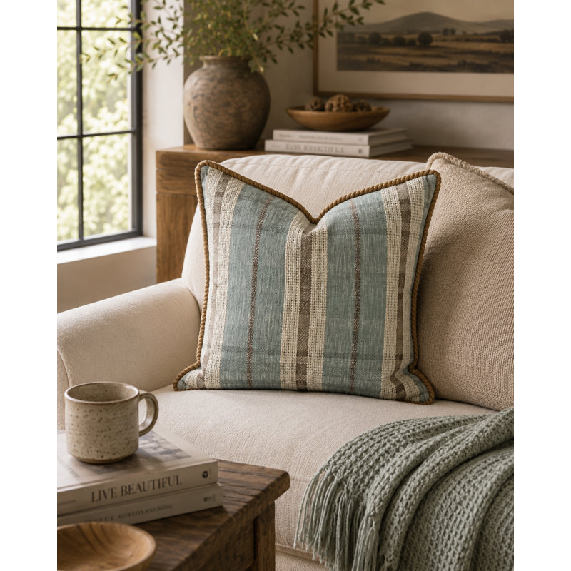 Oreiller Roper Mint 24 x 24, 24 po x 24 po, Bleu