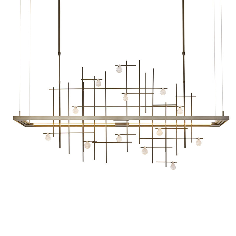 Luminaire suspendu linéaire à DEL Four Seasons Spring, Fumée foncée, Longueur
