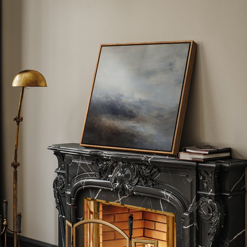 Art mural encadré, rétro, antique et classique pour chambre à coucher - 16 po x 16 po, H 16 po x l 16 po, Naturel