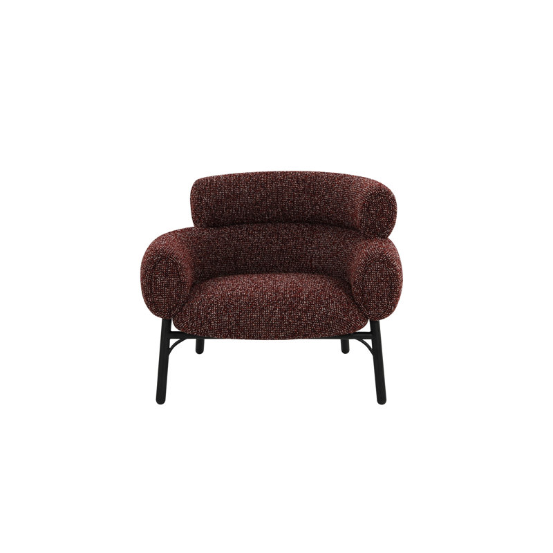Chaise en tweed marron Mardi