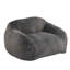 Fauteuil à billes d'intérieur, fausse fourrure grise