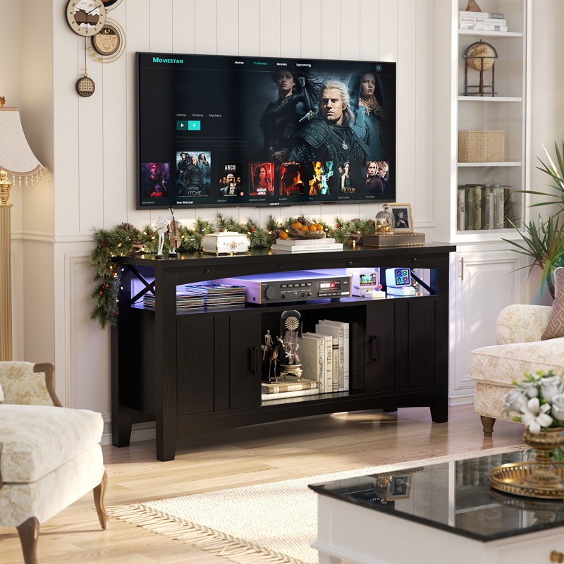 47.2" Wine Bar Cabinet, Black