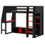 Lit mezzanine avec bureau Gaming