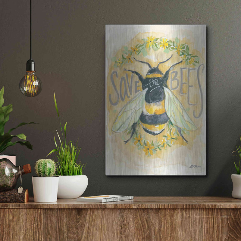 «Save The Bees» par Jessica Mingo, H 16 po x l 12 po
