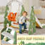 Ensemble de glissade et de balançoire pour enfants 4 en 1, glissade pour tout-petit avec panier de basket et balançoire-124668251