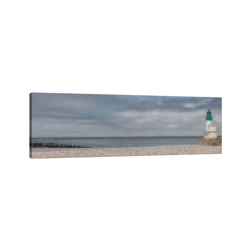 Treport Lighthouse by Gilbert Claes - Wrapped Canvas Panoramic Print, 30.48 cm H x 91.44 cm W x 1.91 cm D