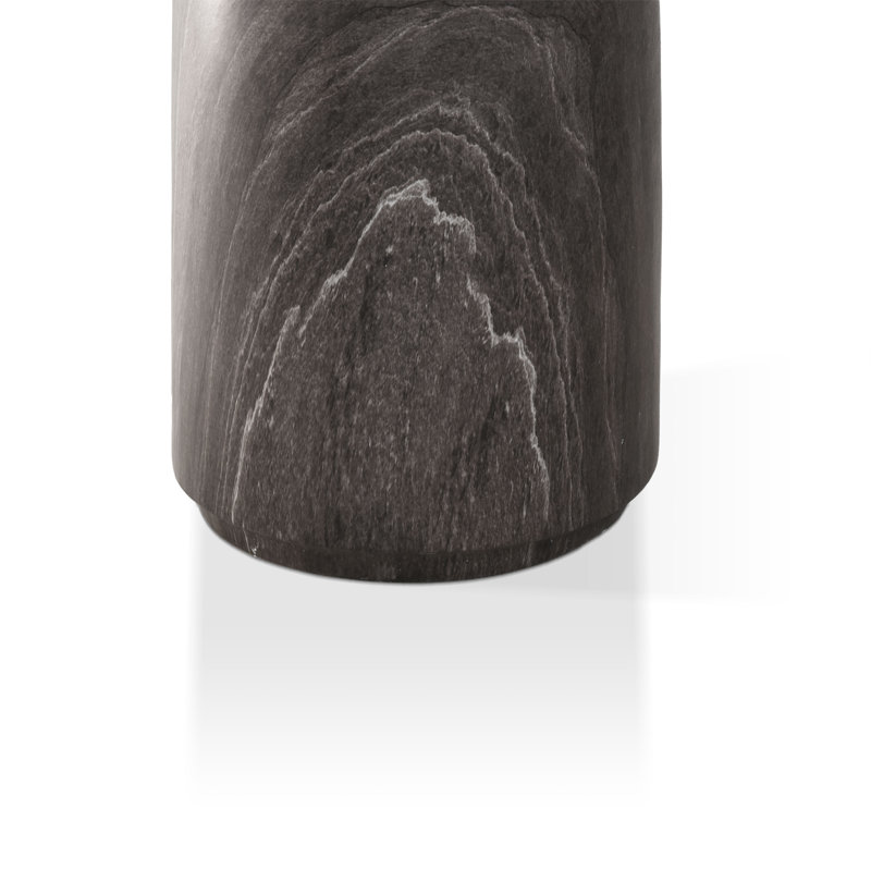 Table de bout l 14 po Fulcher, Travertin gris chaud