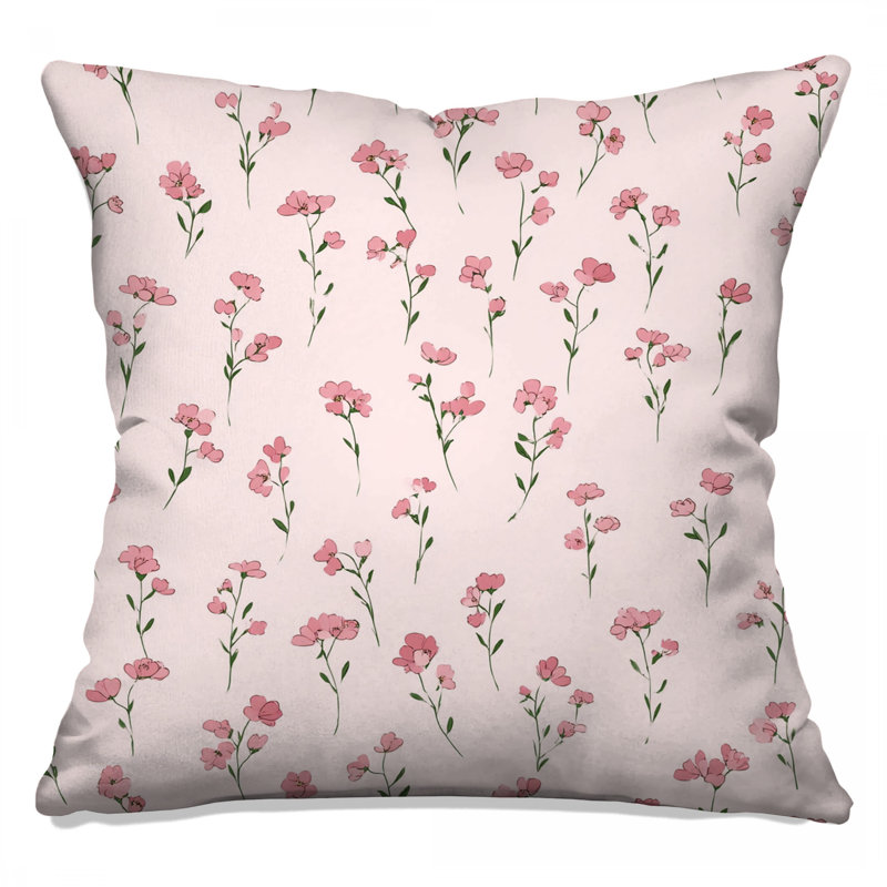 Coussin décoratif fleurs, coussins double face floraux, 26 x 26 inches