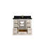 Boston 42 po X P 22 po De salle de bain Quartz noir Calacatta