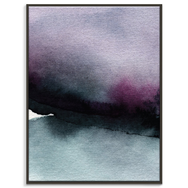 Painting on Canvas, 51cm H x 41cm W, Black Floater Frame