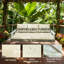 Banc de patio extérieur avec porte-gobelet