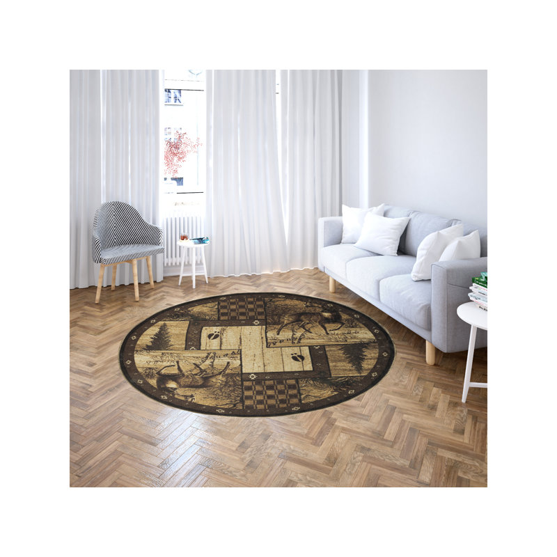 Tapis lavable à la machine Niverville, Rond 7 pi 10 po